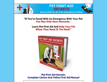 Tablet Screenshot of petfirstaidsecrets.com